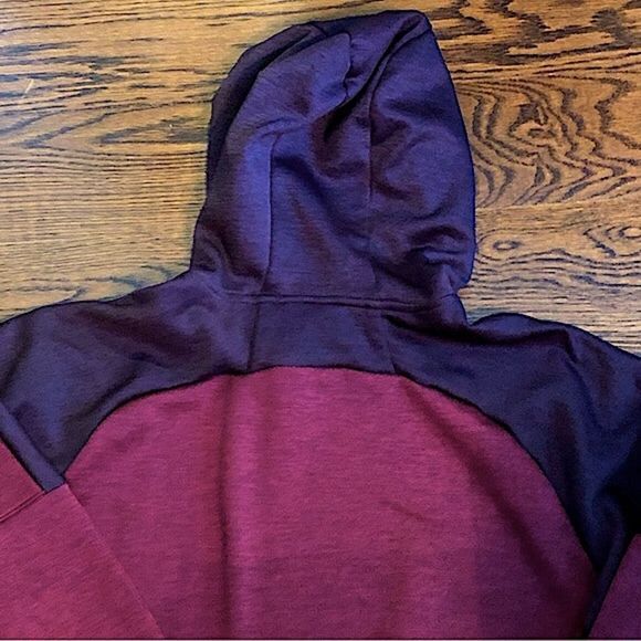 ADIDAS Mens CLIMAWARM Wine Sweatshirt Grey Blue Hoodie, Chest Logo Sz XL - Picture 6 of 7